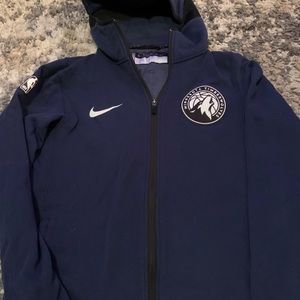 Nike timberwolves zip up hoodie